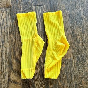 Darner Socks Yellow Ribbed Velvet - Brand new without tags, never worn